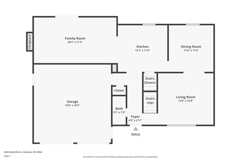 2,150/Mo, 3220 Westmills Dr Columbus, OH 43204 Floor Plan View