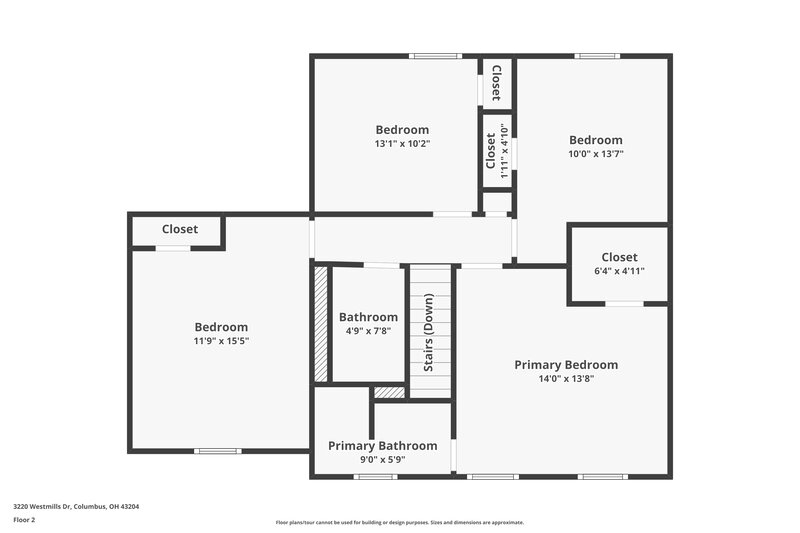 2,150/Mo, 3220 Westmills Dr Columbus, OH 43204 Floor Plan View 2
