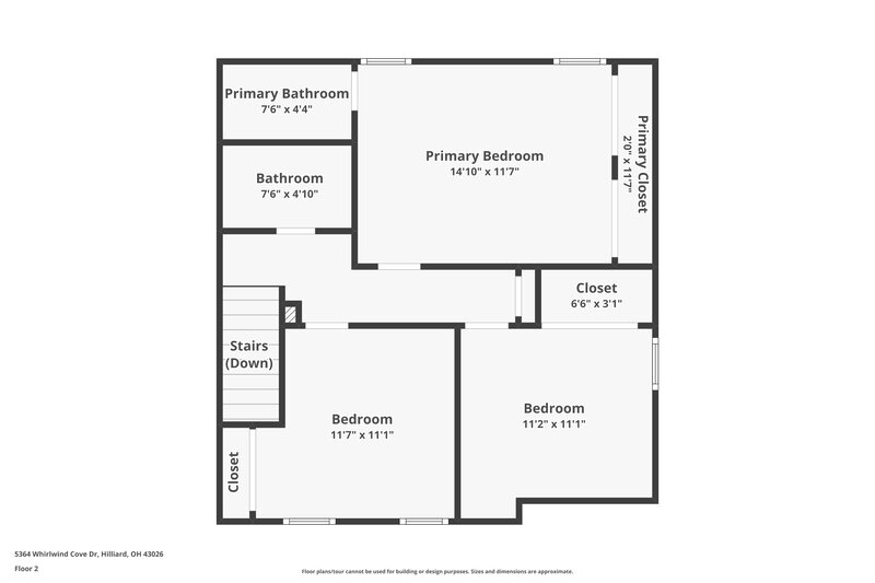 2,245/Mo, 5364 Whirlwind Cove Dr Hilliard, OH 43026 Floor Plan View