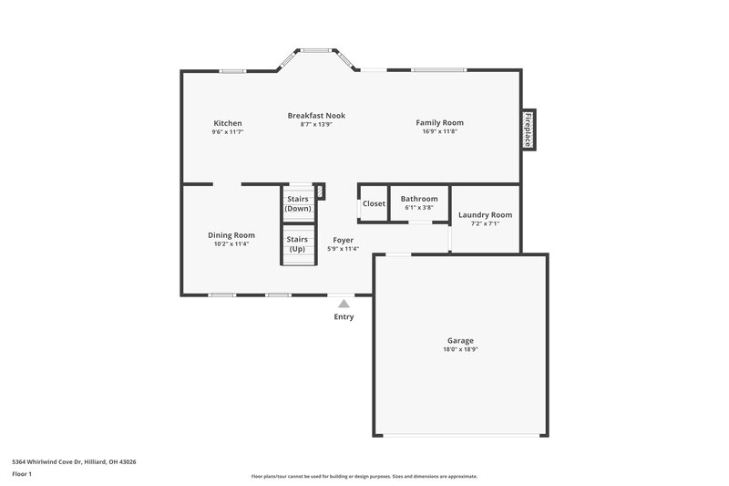 2,245/Mo, 5364 Whirlwind Cove Dr Hilliard, OH 43026 Floor Plan View 2