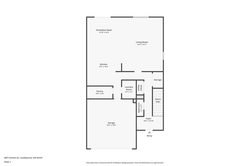 2,265/Mo, 4877 Grimm Dr Lockbourne, OH 43137 Floor Plan View