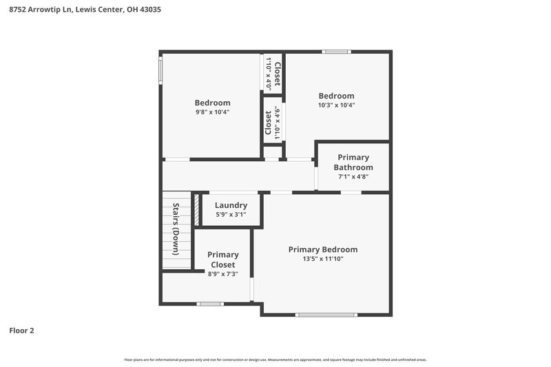 2,285/Mo, 8752 Arrowtip Ln Lewis Center, OH 43035 Floor Plan View 2