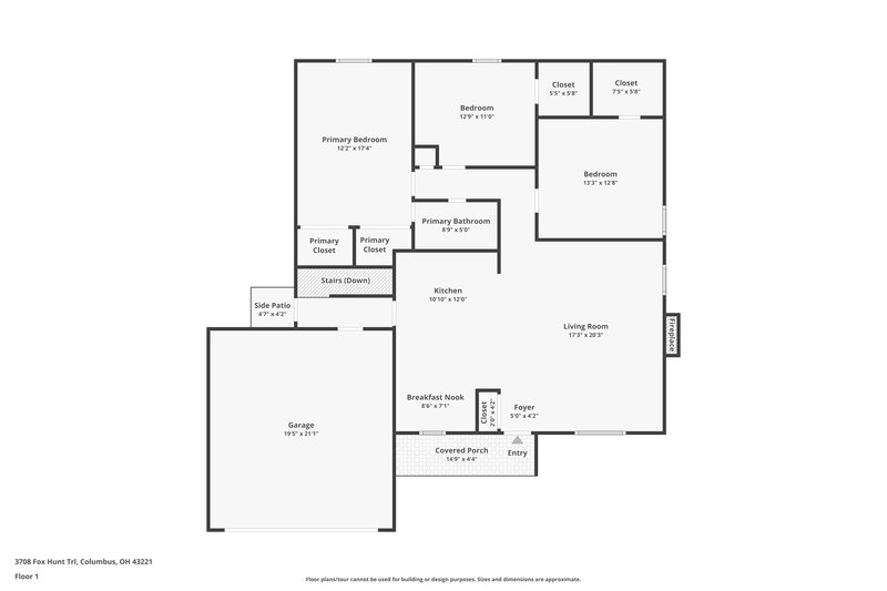 2,480/Mo, 3708 Fox Hunt Trl Columbus, OH 43221 Floor Plan View 2