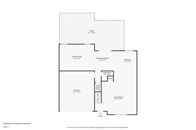 2,400/Mo, 100 Dakota Ct Delaware, OH 43015 Floorplan View