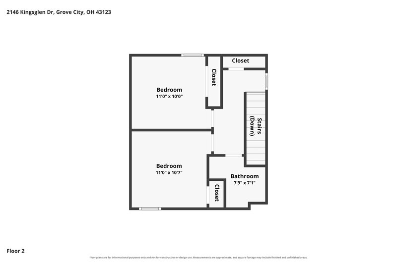 2,160/Mo, 2146 Kingsglen Dr Grove City, OH 43123 Floor Plan View 2