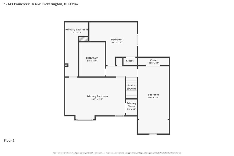 2,570/Mo, 12143 Twincreek Dr NW Pickerington, OH 43147 Floor Plan View 3