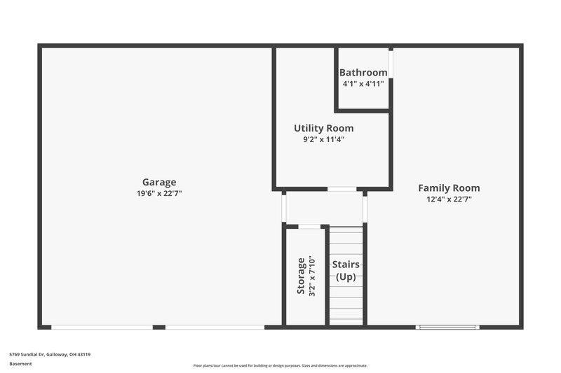 1,985/Mo, 5769 Sundial Dr Galloway, OH 43119 Floor Plan View