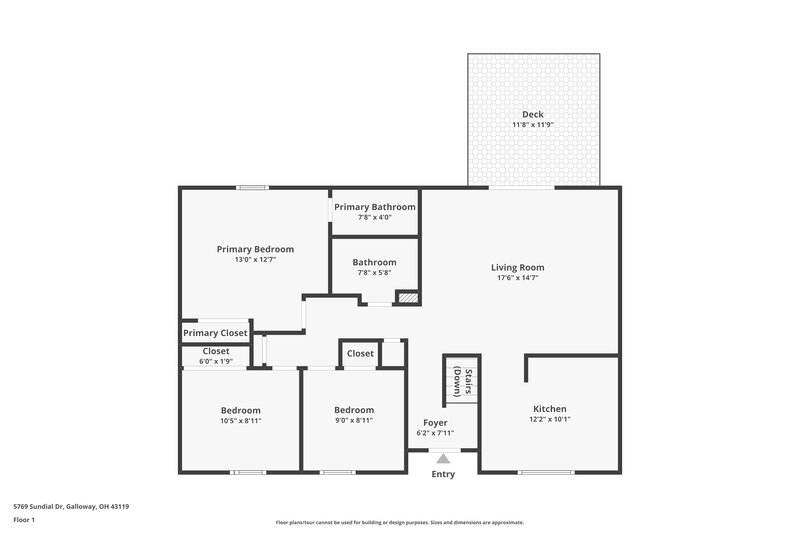1,985/Mo, 5769 Sundial Dr Galloway, OH 43119 Floor Plan View 2