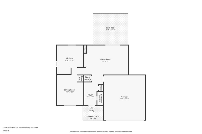 2,225/Mo, 3294 Bellowind Dr Reynoldsburg, OH 43068 Floor Plan View