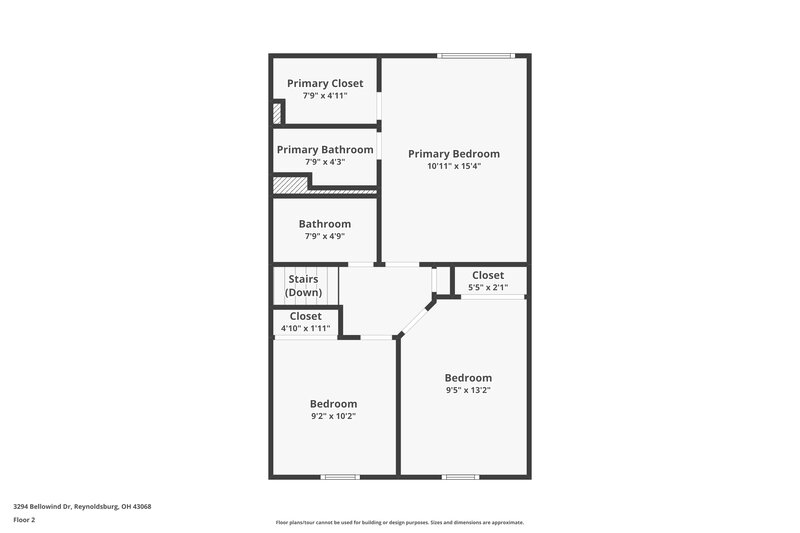 2,225/Mo, 3294 Bellowind Dr Reynoldsburg, OH 43068 Floor Plan View 2