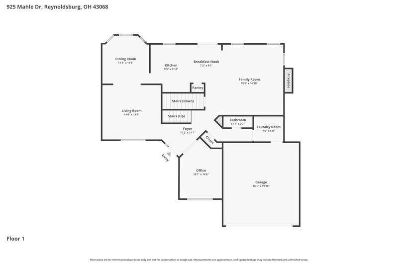 2,795/Mo, 925 Mahle Dr Reynoldsburg, OH 43068 Floor Plan View