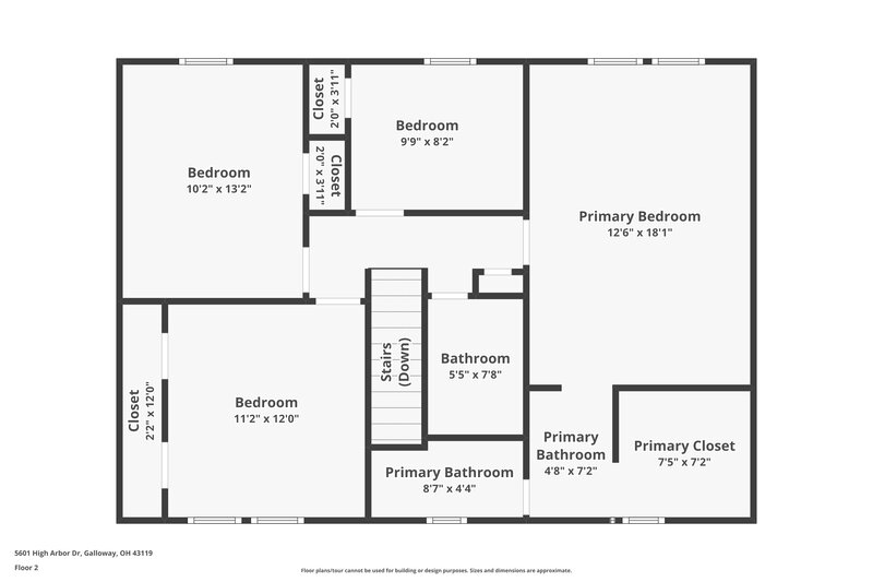 2,605/Mo, 5601 High Arbor Dr Galloway, OH 43119 Floor Plan View 3