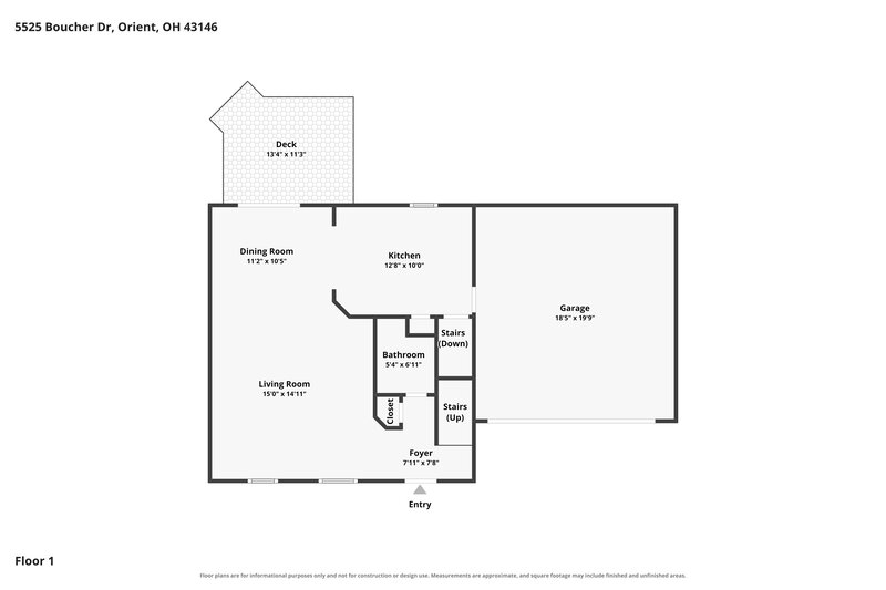 2,235/Mo, 5525 Boucher Dr Orient, OH 43146 Floor Plan View