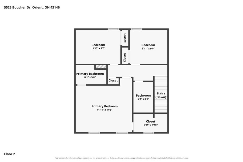 2,235/Mo, 5525 Boucher Dr Orient, OH 43146 Floor Plan View 3