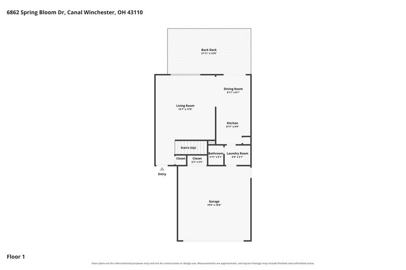 2,185/Mo, 6862 Spring Bloom Dr Canal Winchester, OH 43110 Floor Plan View