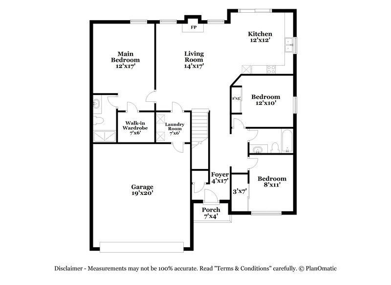 2,160/Mo, 2627 Winningwillow Dr Columbus, OH 43207 Floor Plan View