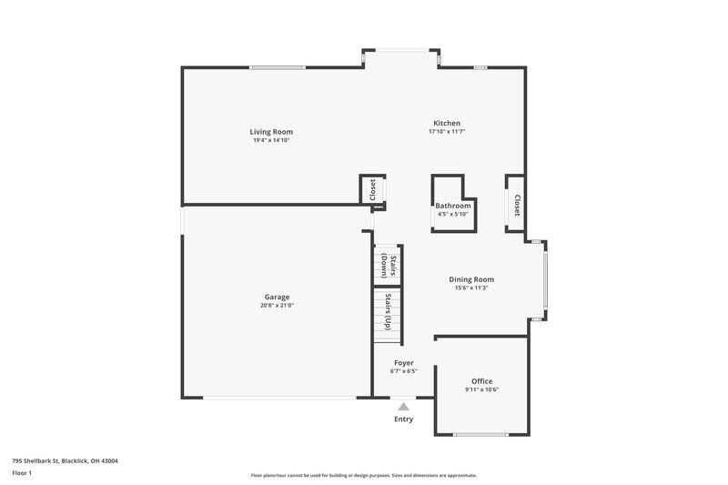 2,450/Mo, 795 Shellbark St Blacklick, OH 43004 Floorplan View