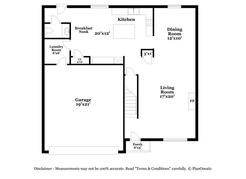1,900/Mo, 3329 Omega Dr Columbus, OH 43231 Floor Plan View
