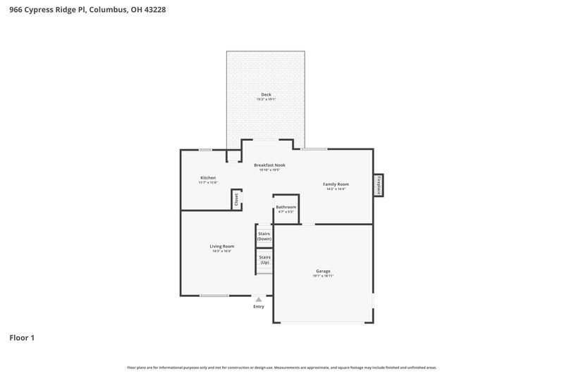 2,240/Mo, 966 Cypress Ridge Pl Columbus, OH 43228 Floor Plan View