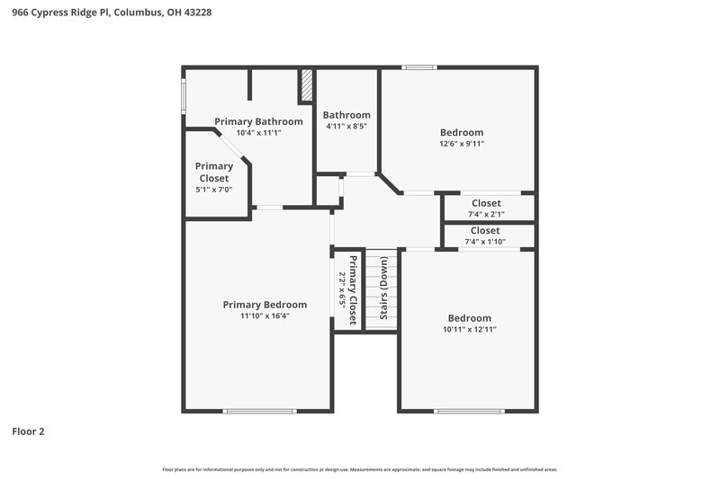 2,240/Mo, 966 Cypress Ridge Pl Columbus, OH 43228 Floor Plan View 2