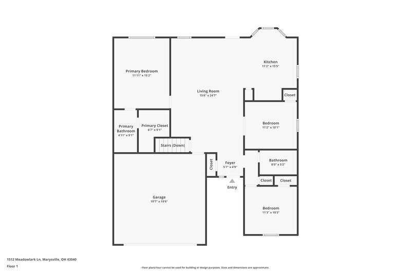 1,975/Mo, 1512 Meadowlark Ln Marysville, OH 43040 Floor Plan View