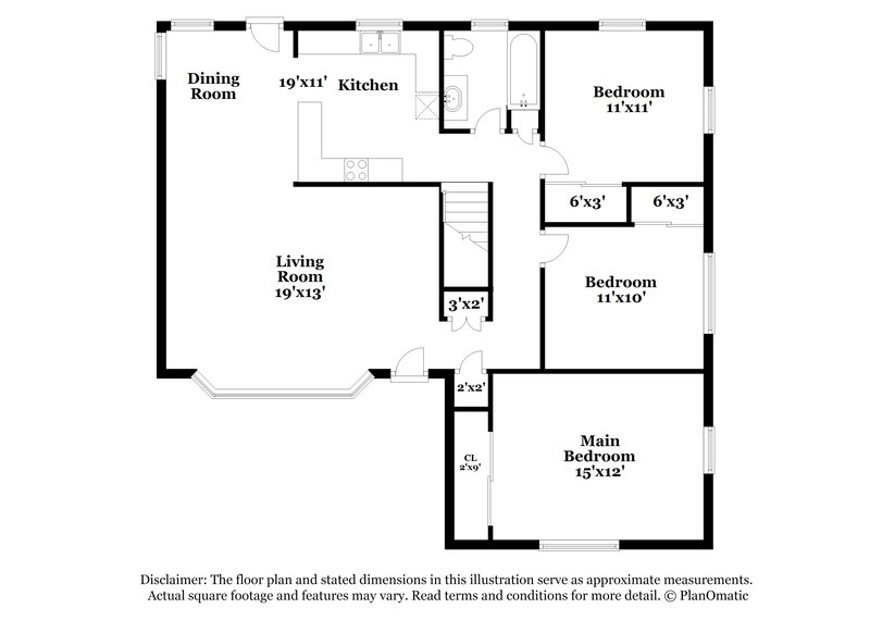 1,835/Mo, 391 Whitehall Dr Whitehall, OH 43213 Floor Plan View