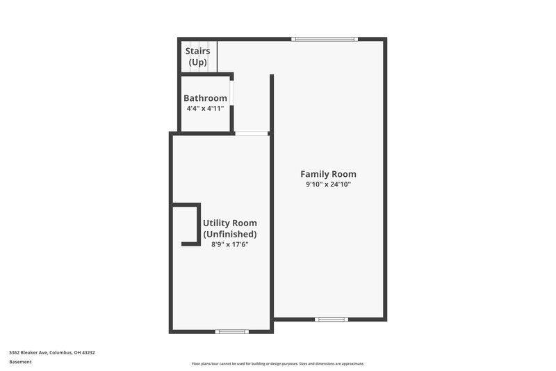 1,955/Mo, 5362 Bleaker Ave Columbus, OH 43232 Floor Plan View