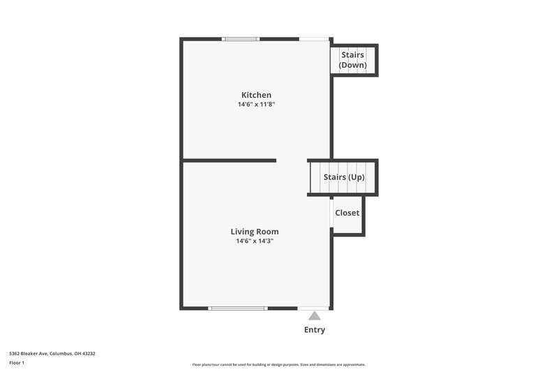 1,955/Mo, 5362 Bleaker Ave Columbus, OH 43232 Floor Plan View 2