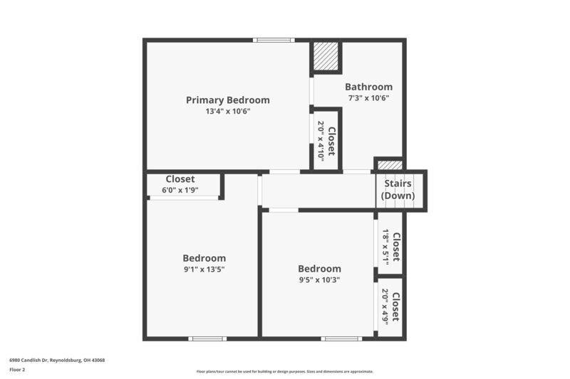 1,875/Mo, 6980 Candlish Dr Reynoldsburg, OH 43068 Floorplan View 2