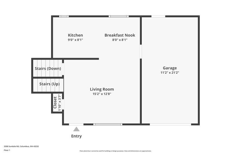 2,570/Mo, 3208 Sundale Rd Columbus, OH 43232 Floor Plan View 2