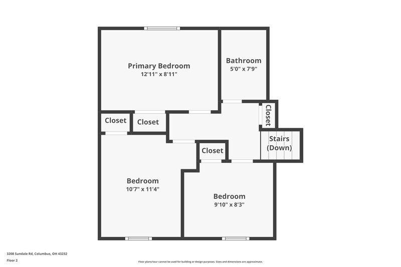2,570/Mo, 3208 Sundale Rd Columbus, OH 43232 Floor Plan View 3