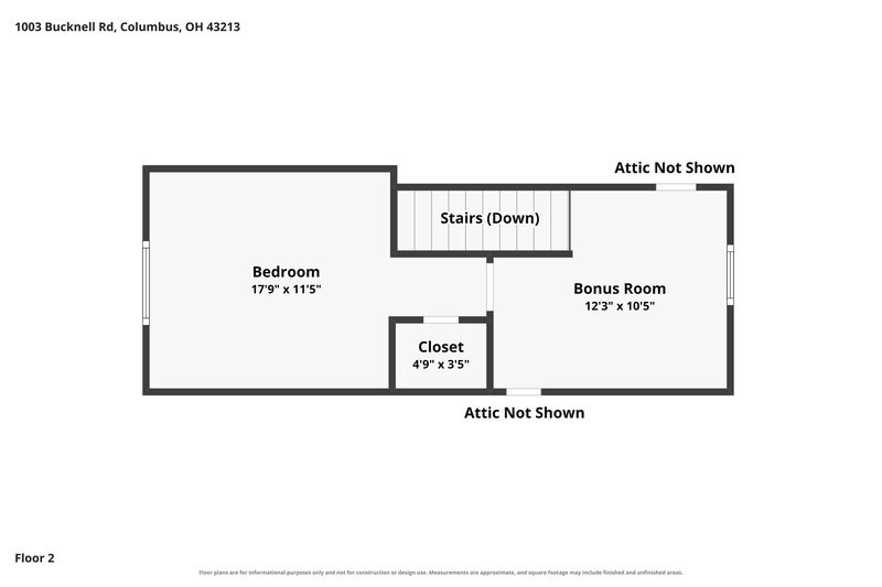 1,665/Mo, 1003 Bucknell Rd Columbus, OH 43213 Floor Plan View 2
