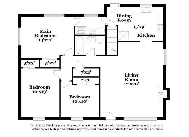 1,590/Mo, 1066 Fordham Rd Columbus, OH 43224 Floor Plan View 2