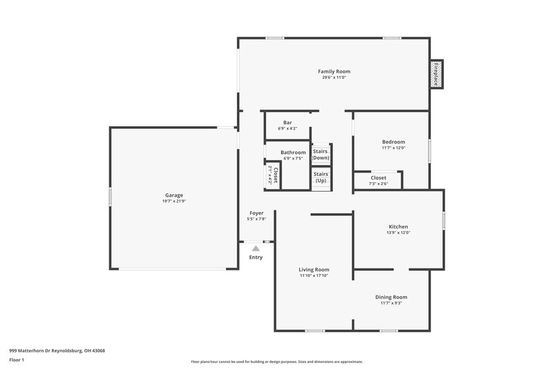 2,300/Mo, 999 Matterhorn Dr Reynoldsburg, OH 43068 Floorplan View