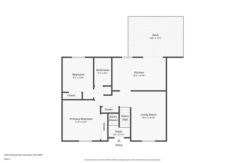 1,980/Mo, 4475 Charlotte Rd Columbus, OH 43207 Floorplan View 2
