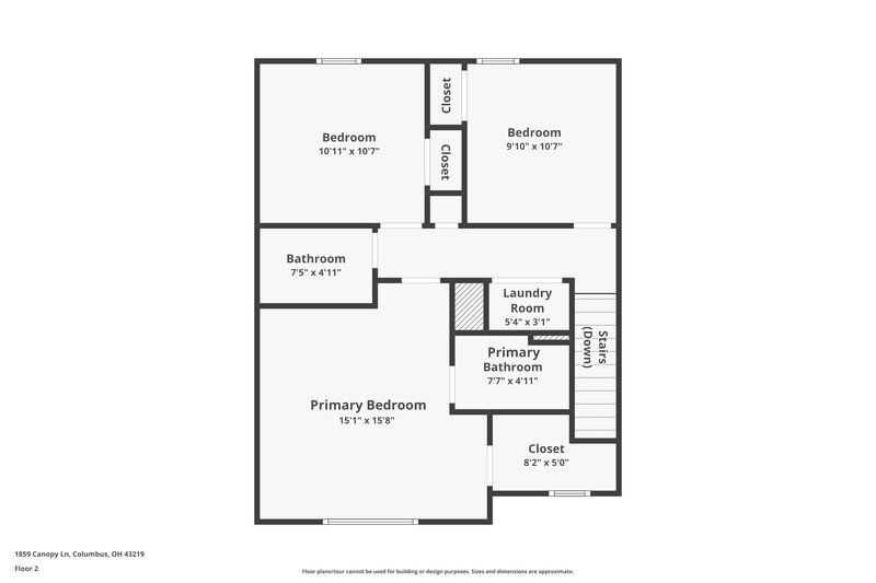 2,205/Mo, 1859 Canopy Ln Columbus, OH 43219 Floor Plan View 2