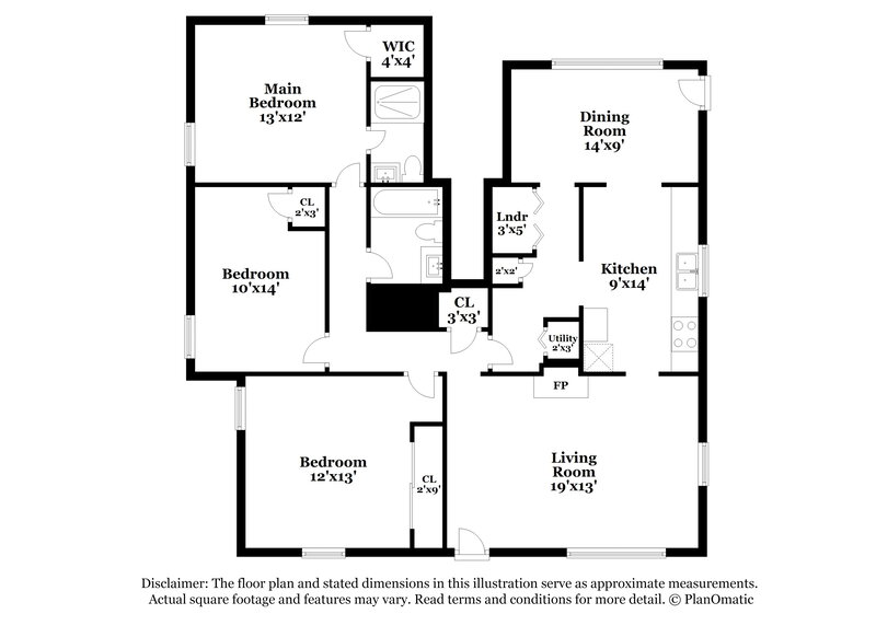 1,945/Mo, 2876 Brownlee Ave Columbus, OH 43209 Floor Plan View