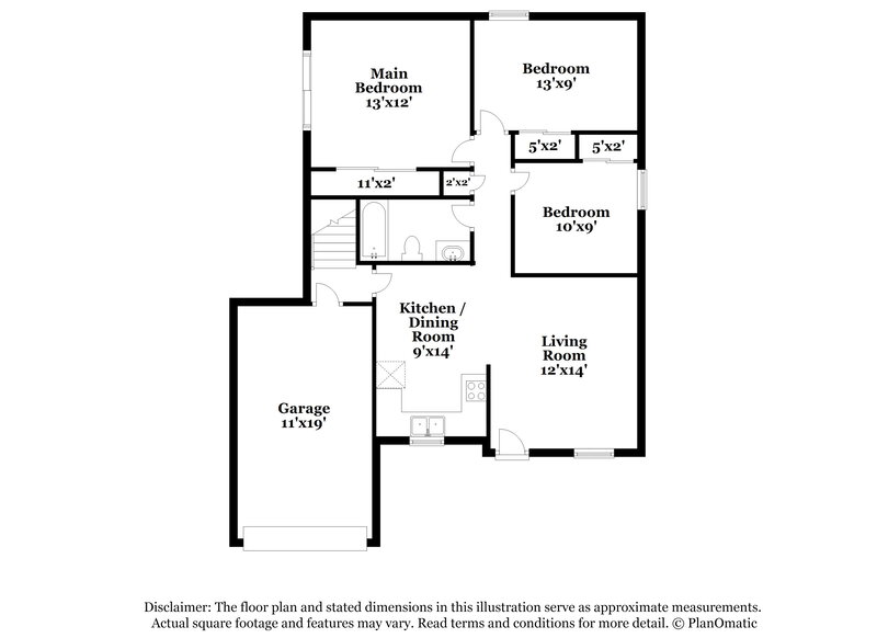 1,915/Mo, 6204 Greenhaven Ave Galloway, OH 43119 Floorplan View