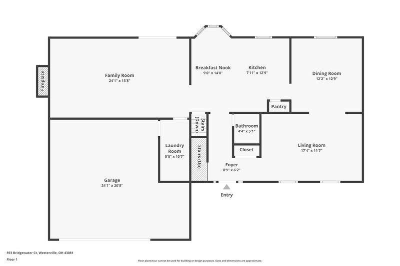 2,595/Mo, 593 Bridgewater Ct Westerville, OH 43081 Floor Plan View