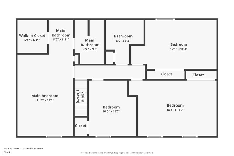 2,595/Mo, 593 Bridgewater Ct Westerville, OH 43081 Floor Plan View 2