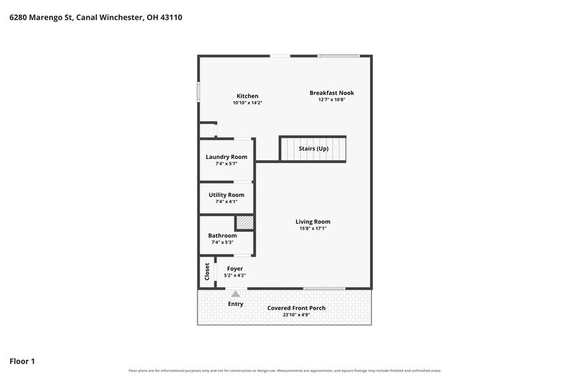 2,100/Mo, 6280 Marengo St Canal Winchester, OH 43110 Floor Plan View 2