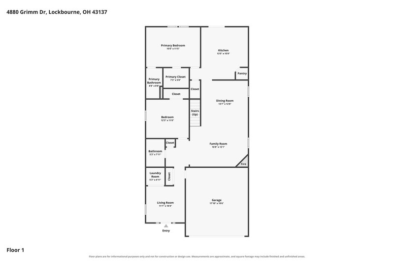 2,310/Mo, 4880 Grimm Dr Lockbourne, OH 43137 Floor Plan View