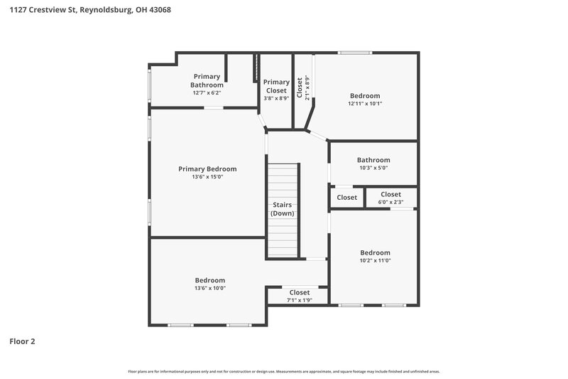 2,530/Mo, 1127 Crestview St Reynoldsburg, OH 43068 Floor Plan View 2