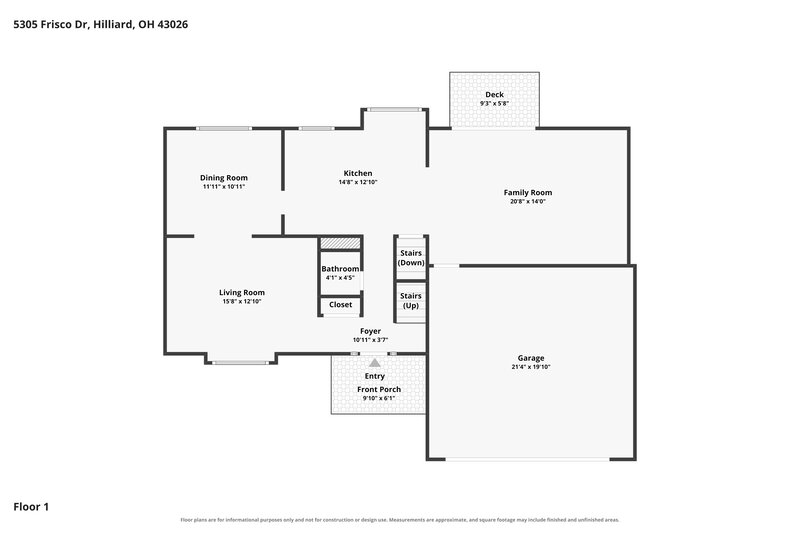 3,030/Mo, 5305 Frisco Dr Hilliard, OH 43026 Floor Plan View 2