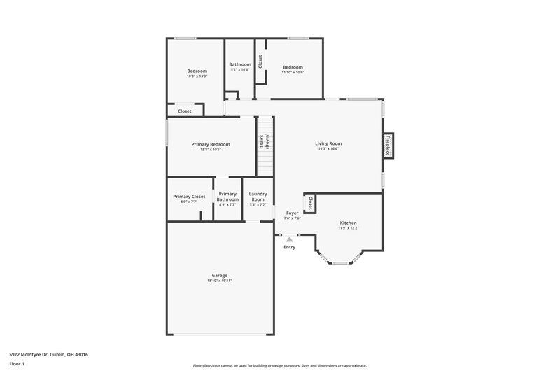 2,299/Mo, 5972 Mcintyre Dr Dublin, OH 43016 Floor Plan View