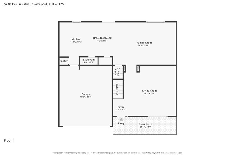 2,740/Mo, 5718 Cruiser Ave Groveport, OH 43125 Floor Plan View