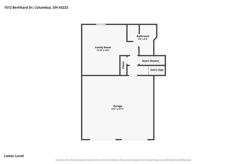 2,235/Mo, 1512 Berkhard Dr Columbus, OH 43223 Floor Plan View