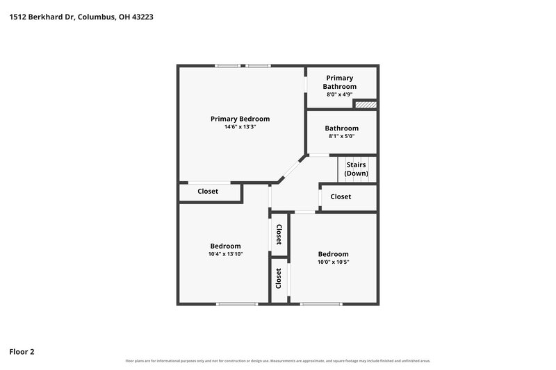 2,235/Mo, 1512 Berkhard Dr Columbus, OH 43223 Floor Plan View 2