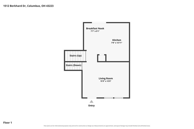 2,235/Mo, 1512 Berkhard Dr Columbus, OH 43223 Floor Plan View 3