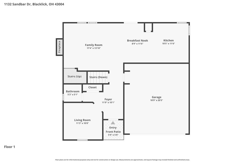 2,875/Mo, 1132 Sandbar Dr Blacklick, OH 43004 Floor Plan View 2